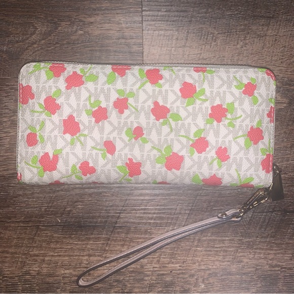 MICHAEL KORS Jet Set Travel Continental Floral Wallet NWOT - Picture 7 of 10